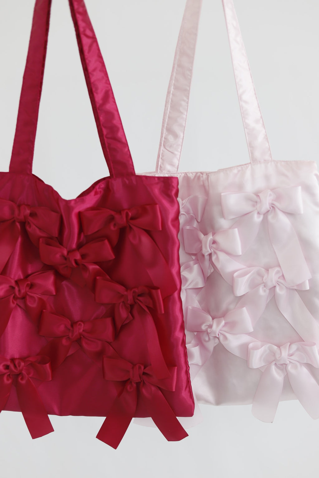 BEAUTY　satin ribbon tote bag