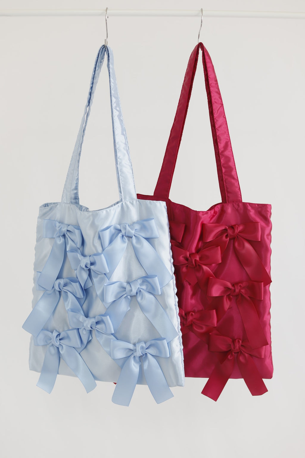BEAUTY　satin ribbon tote bag