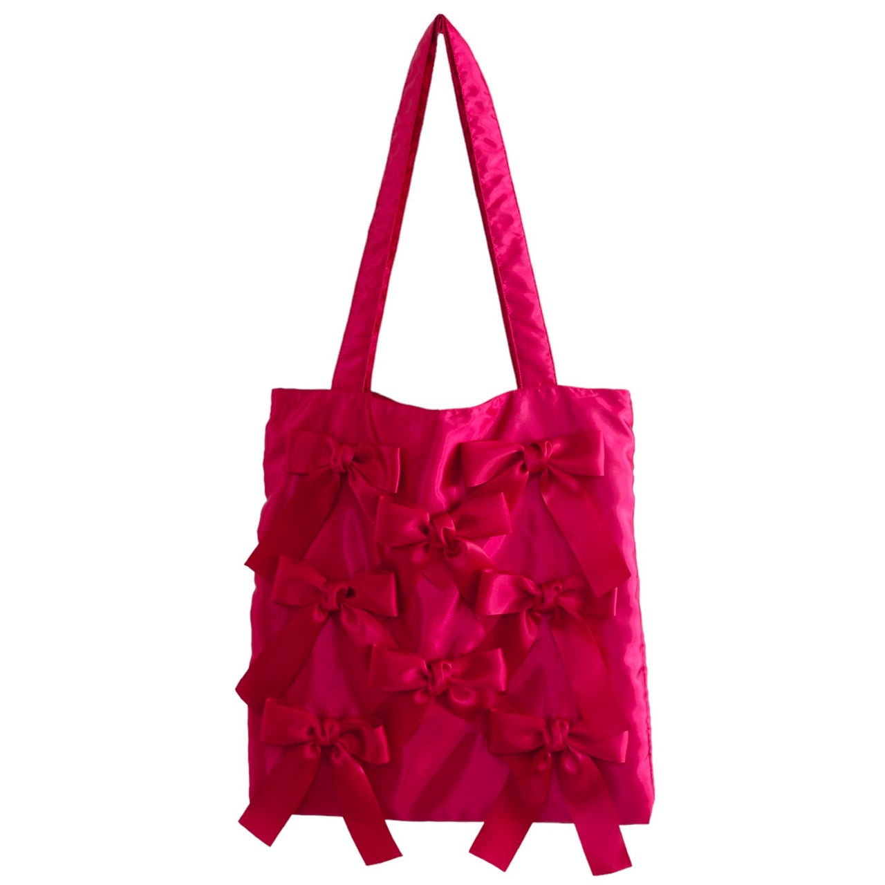 BEAUTY　satin ribbon tote bag