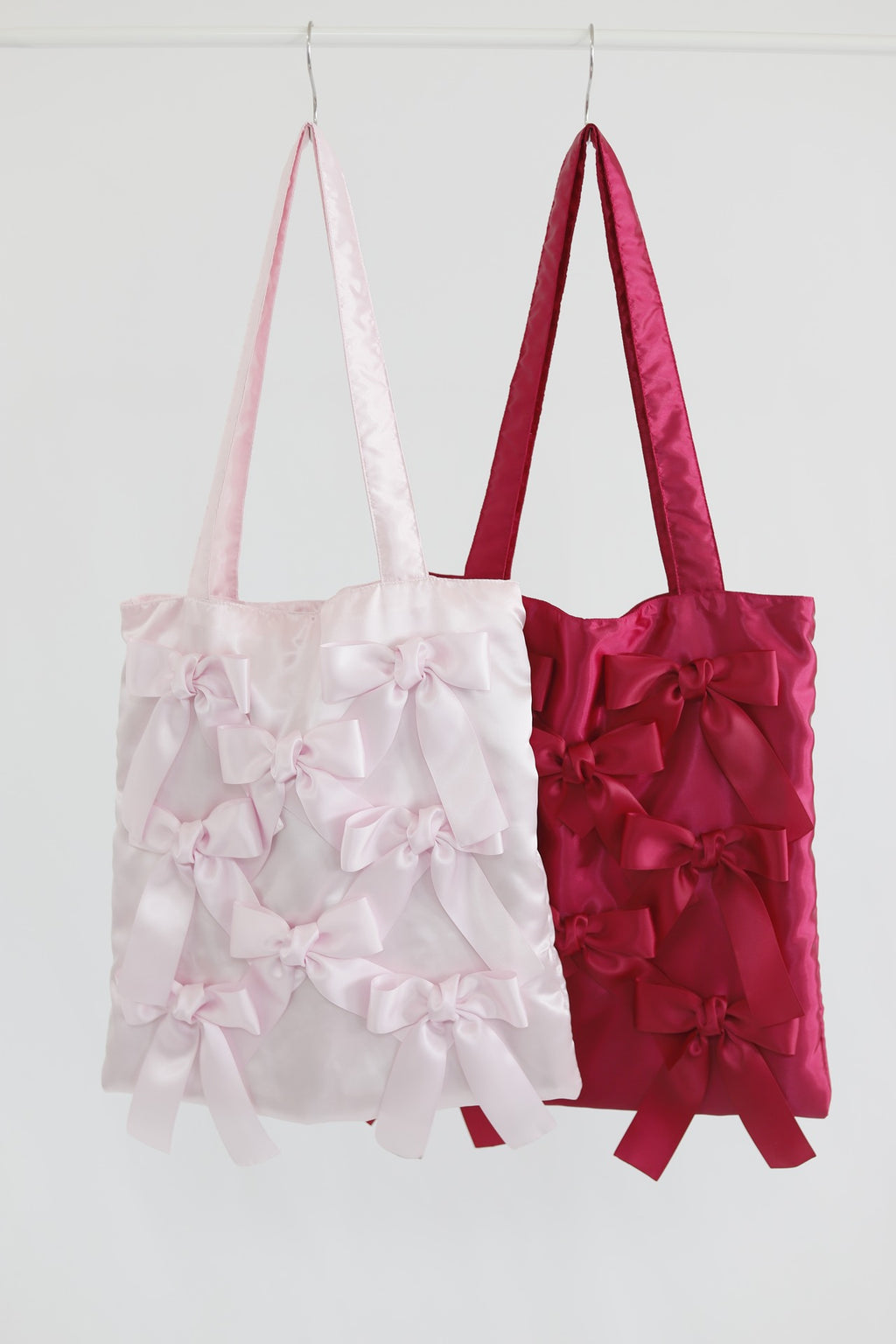 BEAUTY　satin ribbon tote bag